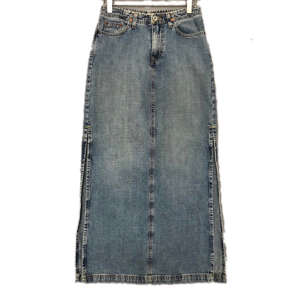 Lucky Brand Side Slit Denim Skirt
